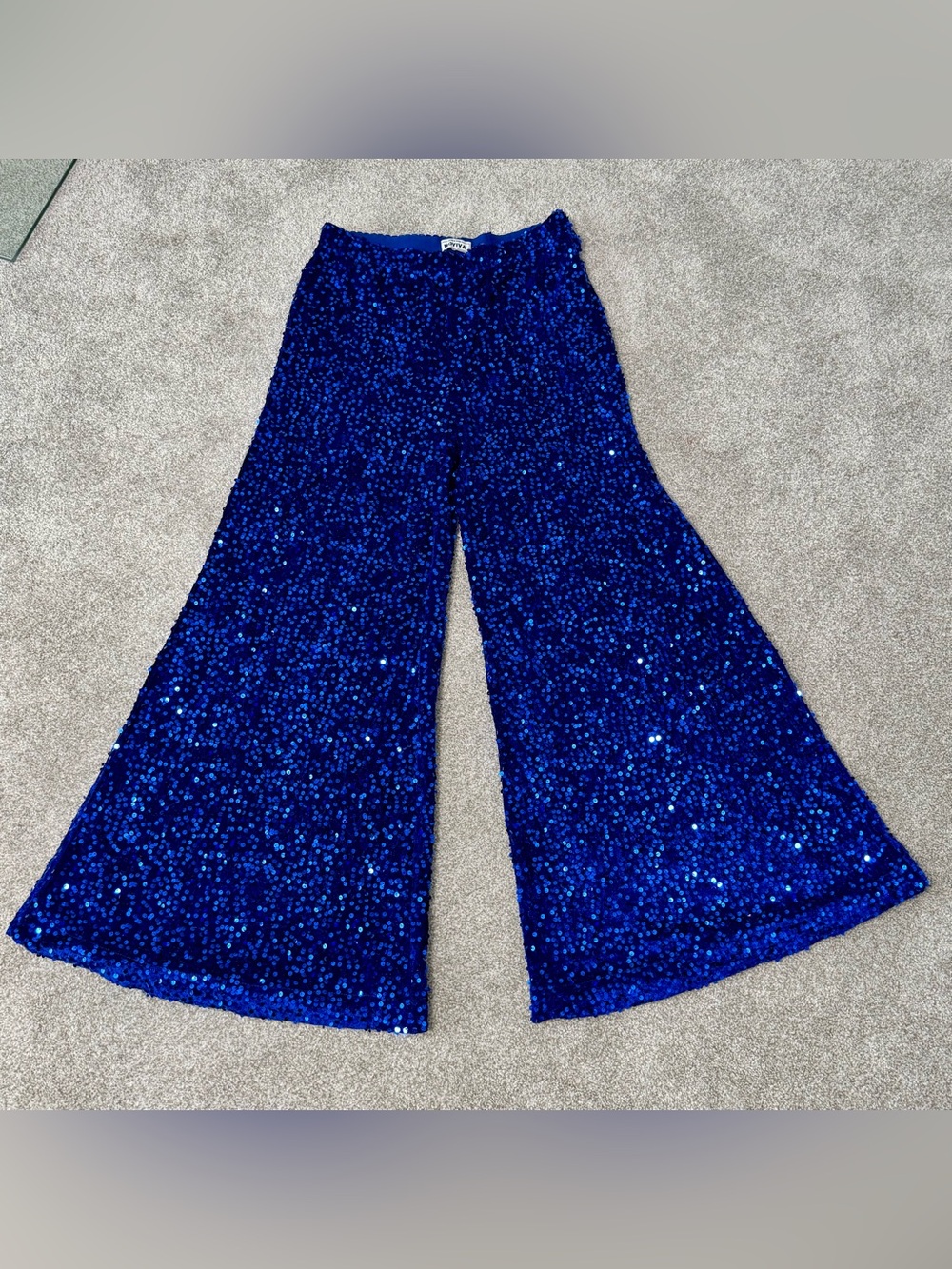Disco 70s Bellbottom Sequin Wide Leg Pants Halloween Party Fun XXL
